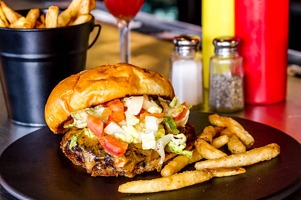 istock Tavern Hamburger with French Fries 528561192