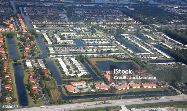 Aerial View Of Residential Area Of West Palm Beach Stock Photo - Download Image Now - Aerial View, Florida - US State, Gulf Coast States
