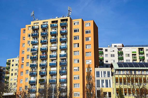 istock Apartment buildings in the city 528561421