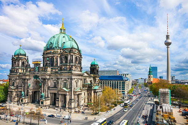 istock Berliner Dom - Berlin Cathedral and Tower skyline 528561706
