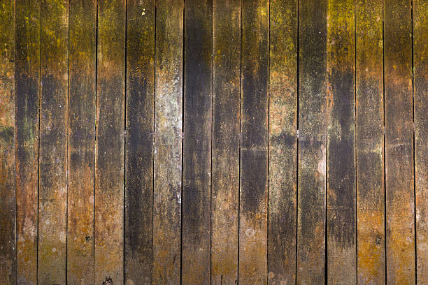 background of decay wood  on  old cottage wall  surface