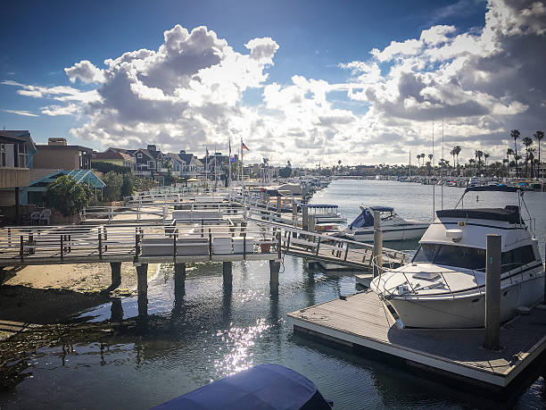istock Luxury boats moored at Naples Island, Long Beach, CA 528563202
