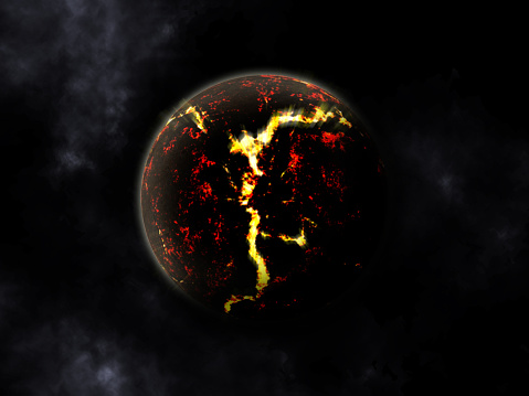 A large bomb of Exploding Planet. Exploding Planettheory