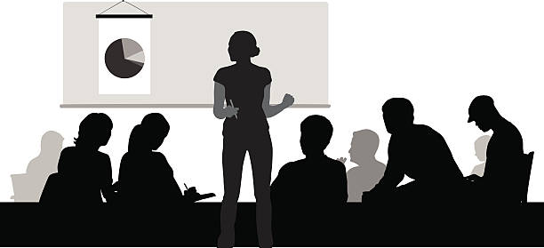 учитель'sfavorite - presentation seminar business silhouette stock illustrations
