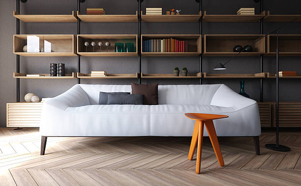 white sofa stock photo