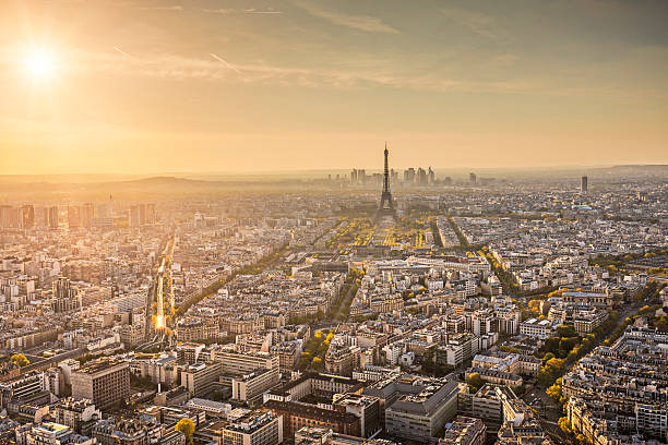 パリのサンセット - eiffel tower tower paris france sunset ストックフォトと画像