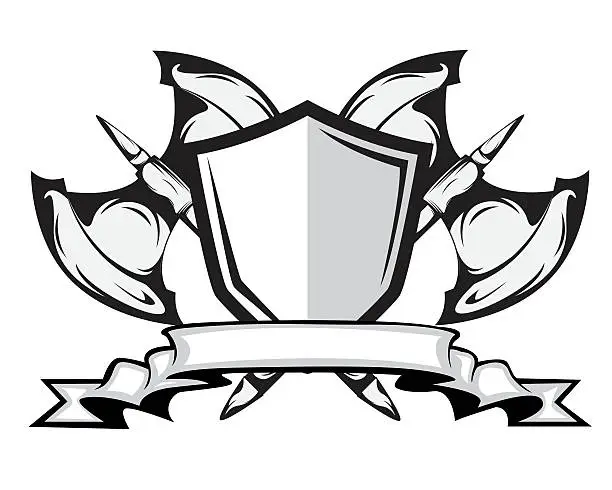 Vector illustration of axes badge