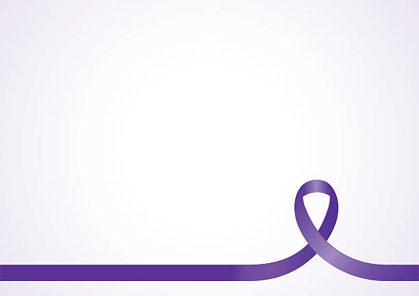 осведомленности ленты фон - purple ribbon alzheimers disease alertness stock illustrations