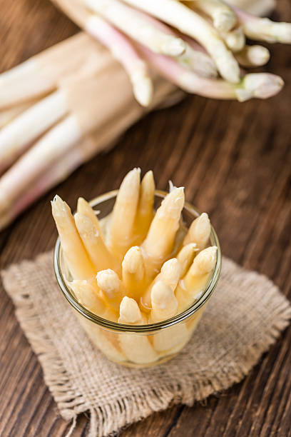istock Portion of white Asparagus (close-up shot) 528571626