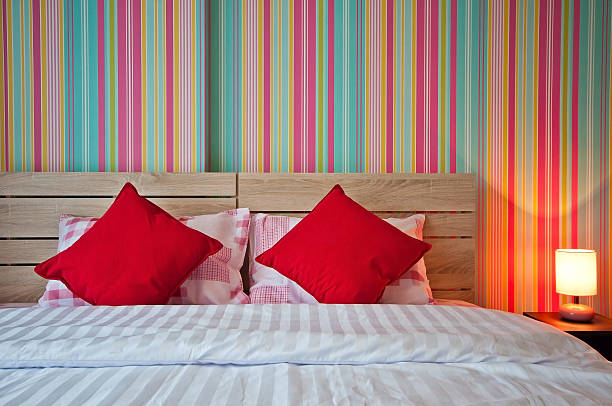 istock Bed in the resort,Bedroom ready for guests 528574522