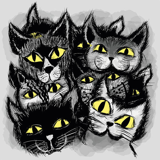 istock Set of cats in cartoon style 528575594