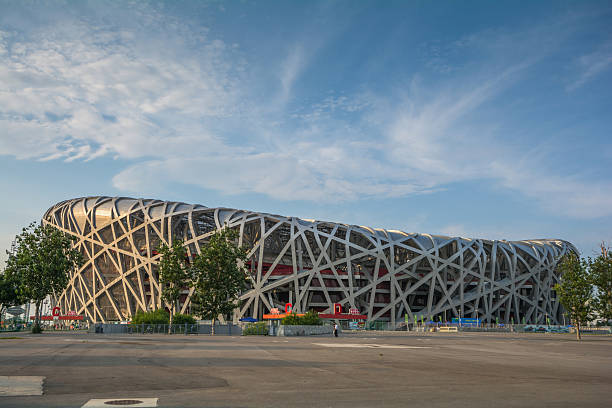 The Beijing National Stadium "The Bird's Nest" Beijing, China - June 14, 2015: The Beijing National Stadium "The Bird's Nest" in Beijing, China. This is the National Stadium in Beijing, designed for 2008 Olympics and Paralympics beijing olympic stadium photos stock pictures, royalty-free photos & images