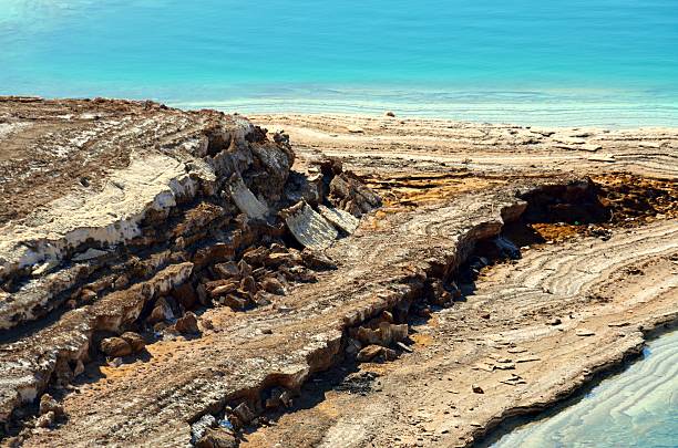 istock Salt shores in the Dead Sea, Jordan 528582414