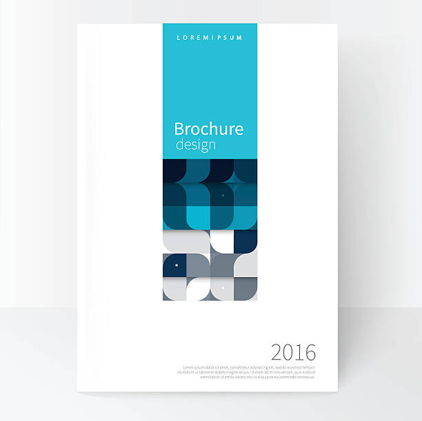 Business brochure cover template Business brochure cover template. cover design annual report, flyer, leaflet, poster. Geometric Abstract background White, blue and black squares. stock-vector EPS 10 square business card mockup stock illustrations