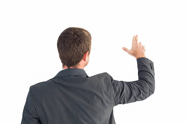 istock Businessman pointing with his fingers 528584247