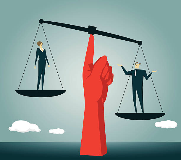 Balance, Equality,Moral Dilemma,Scales of Justice, Justice, Weight Scale Illustration and Painting arms raised women business full length stock illustrations