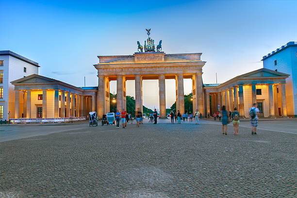 istock Brandenburg gate at night, Berlin 528586141