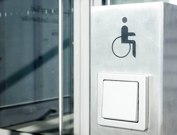 istock door opener button for disabled people 528586951