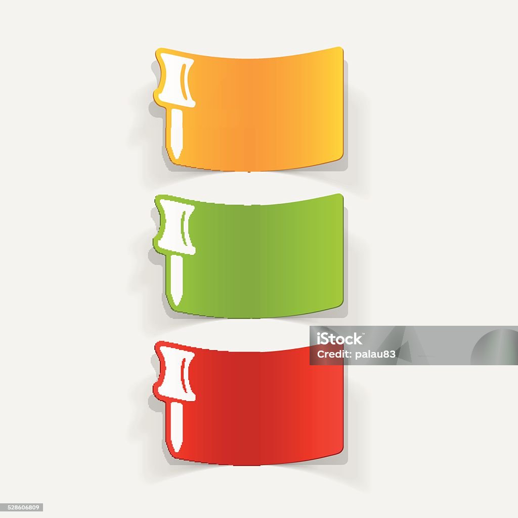 Pin Design Element Realistic Design Element Push Pin Stock Illustration - Download Image ...
