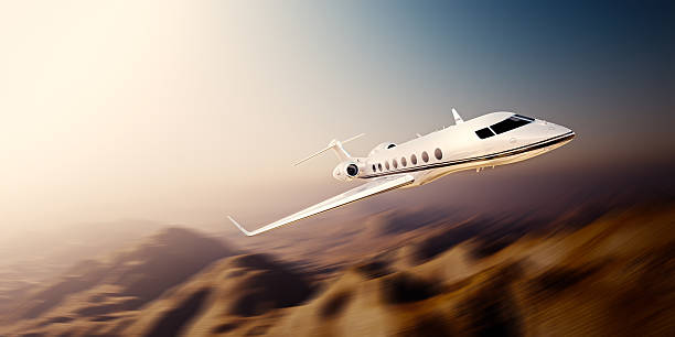 istock Image of white modern and luxury generic design private jet 528606892