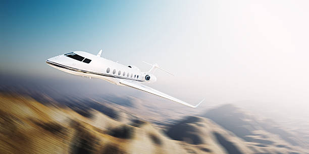 istock Image of white modern and luxury generic design private jet 528606914