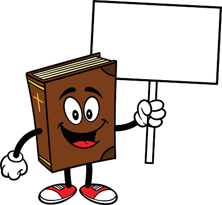 Bible School Mascot with Sign