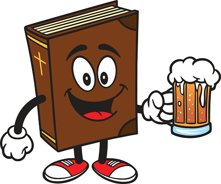 Bible Mascot with Beer