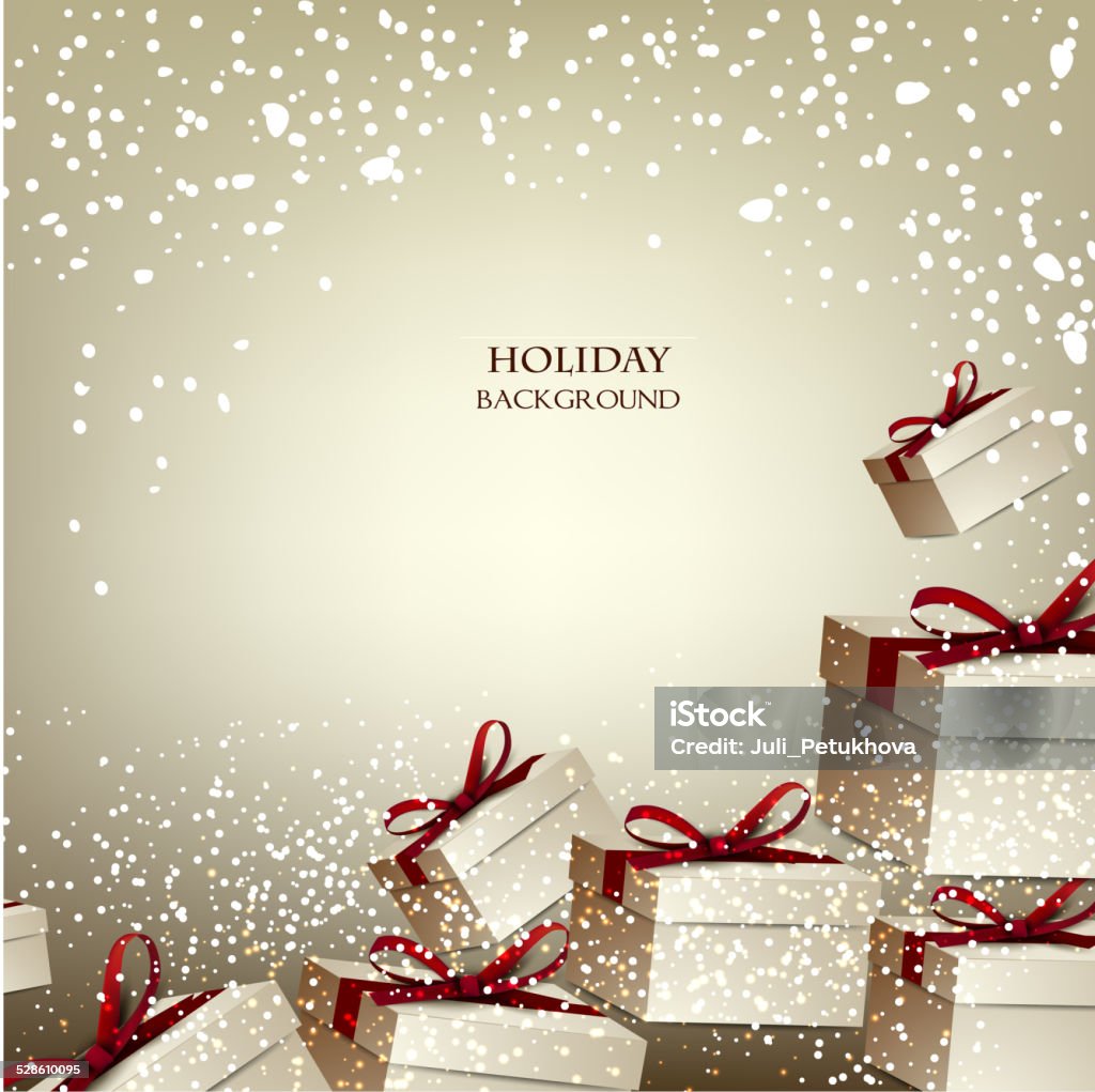Fundo De Natal Com Os Presentes Fundos Caixas Com Laço E Colocar - Arte  vetorial de stock e mais imagens de 2015 - iStock