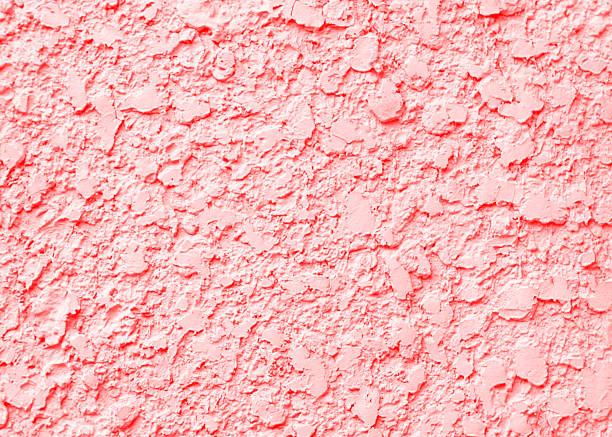 Red cement wall with old style background texture stock photo