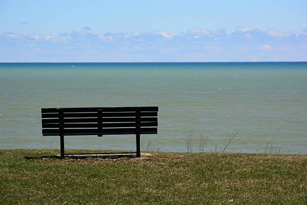 istock Bench looking over Lake Michigan 528611840