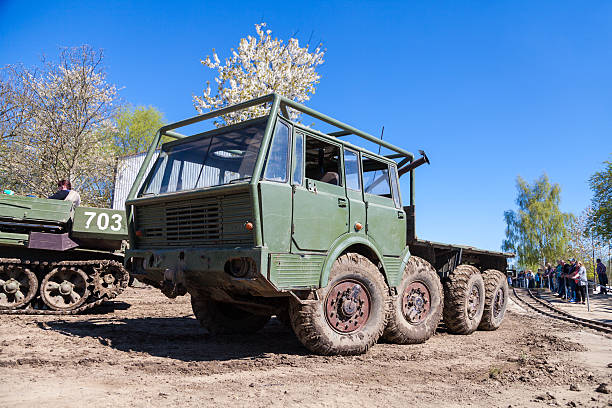 Grimmen, Germany - May 5, 2016: Czech Republic made Tatra 813  stands on track on a motortechnic festival on may 5, 2016 in grimmen / Germany.