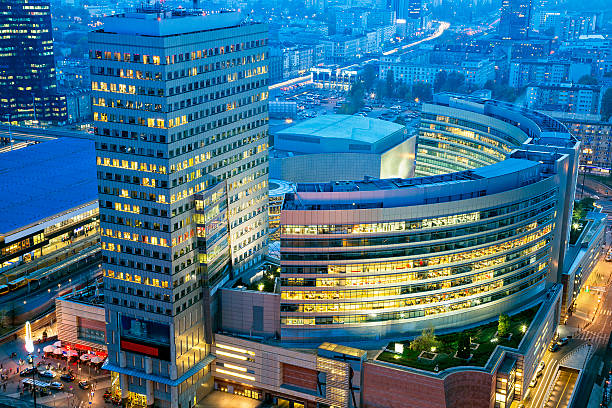 istock Warsaw Business District at Dusk, Poland 528614211