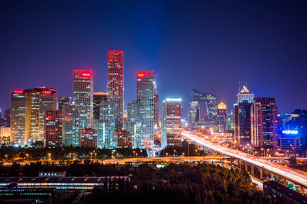 istock Beijing Central Business District Skyline Night 528615642