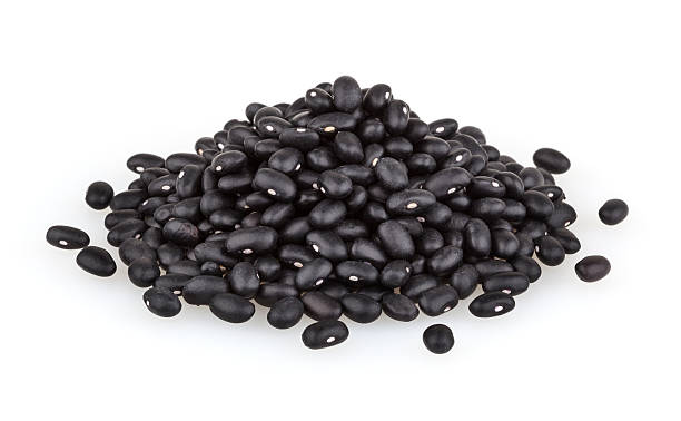 Black beans isolated on white background + clipping path Black beans isolated on white background BLACK BEANS stock pictures, royalty-free photos & images