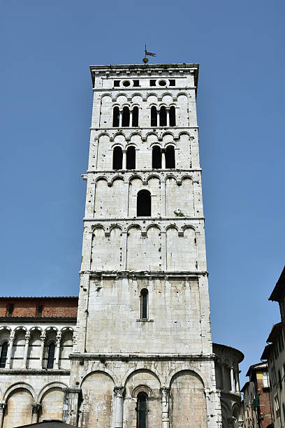 istock San Michele in Foro medieval bell tower 528616940