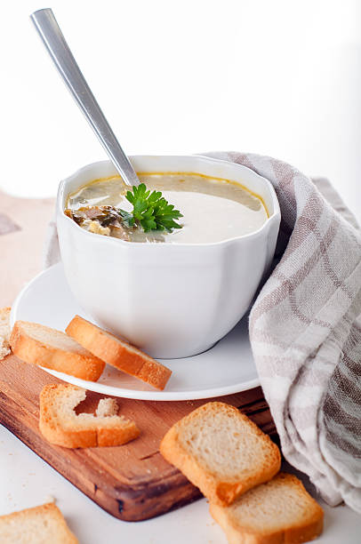 istock creamy soup with croutons 528618458