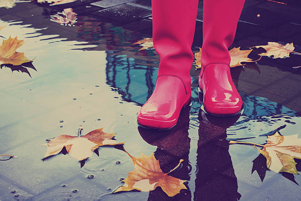 istock Woman in rain boots 528618466