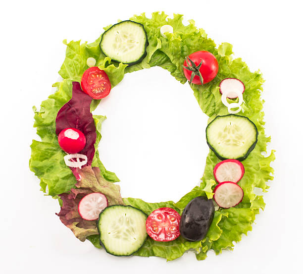 istock Letter O made of salad 528622148