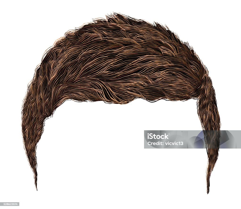 Trendy Man Hairs Short Length Realistic 3d Stock Illustration - Download  Image Now - iStock