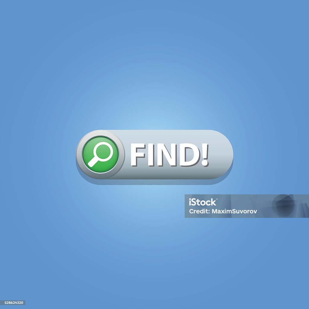 Identify Button Find Button Vector Stock Illustration - Download Image Now - Discovery ...