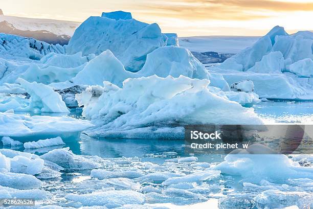 Scenic View Of Icebergs In Glacier Lagoon Iceland Stock Photo - Download Image Now - Arctic, Iceberg - Ice Formation, Polar Climate