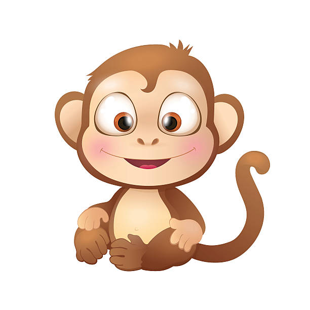 Cute Brown Monkey Smiling Stock Illustration - Download Image Now - Baby -  Human Age, Safari, Animal - iStock