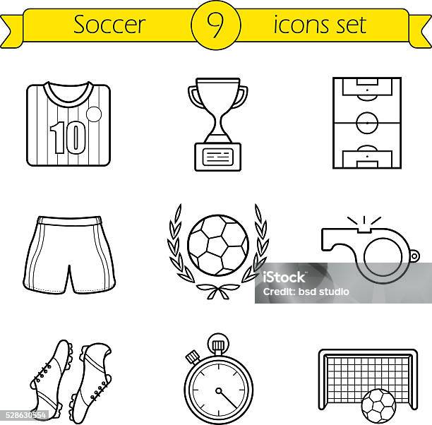 Soccer Icons Stock Illustration - Download Image Now - Award, Boot, Casual Clothing