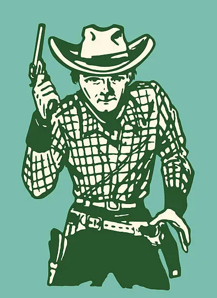 Vector illustration of Cowboy Gunslinger
