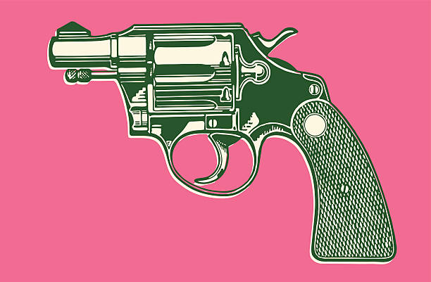 illustrazioni stock, clip art, cartoni animati e icone di tendenza di pistola - handgun