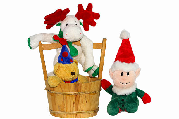 istock Christmas doll on white background, christmas souvenir 528633107