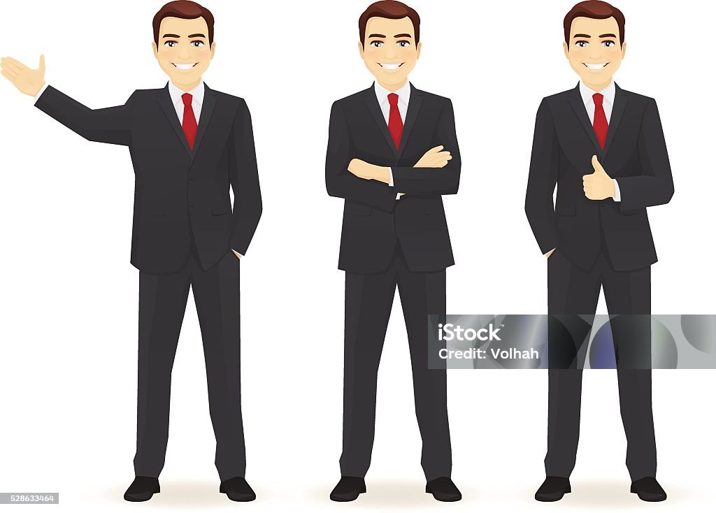 Ensemble de Homme d'affaires - clipart vectoriel de Homme d'affaires libre de droits