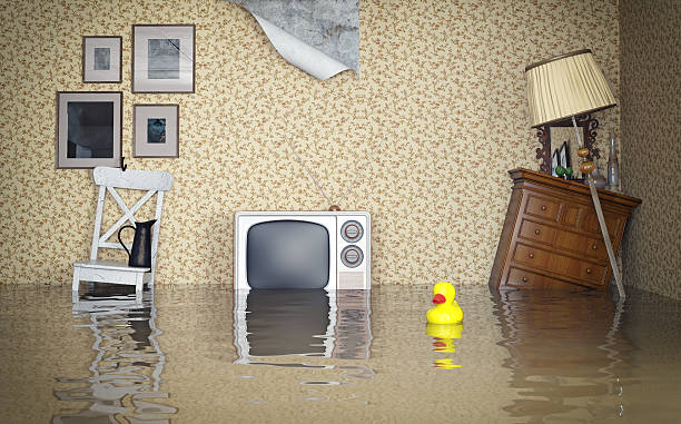Flooded interior stock photo