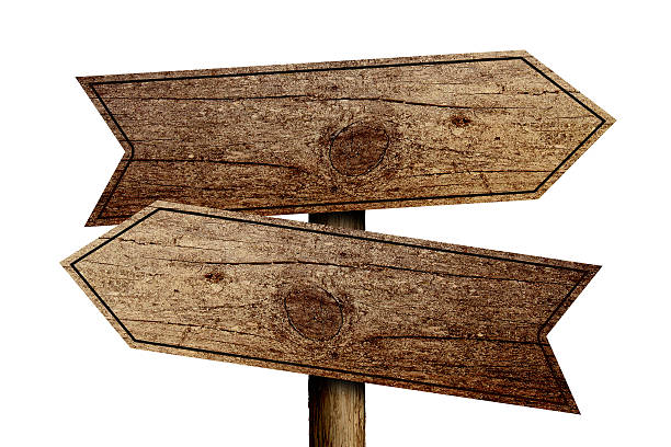 istock Old Wooden Road Sign 528634255