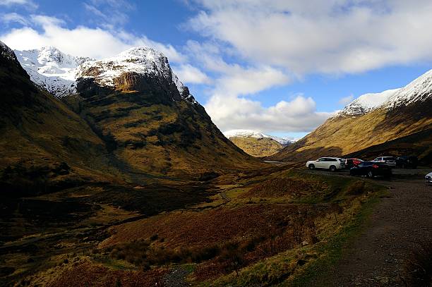 le tre sorelle di glen coe - munros foto e immagini stock